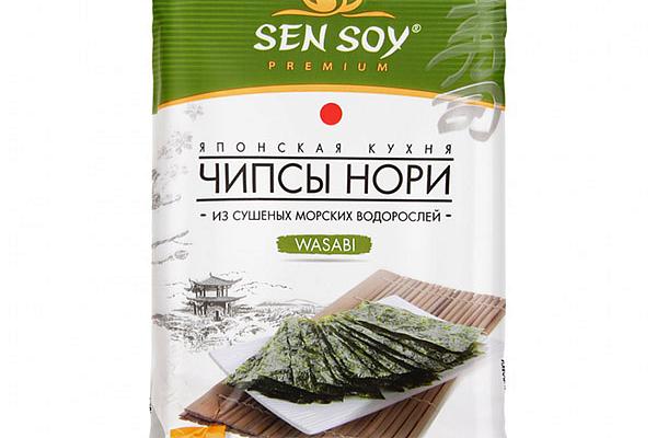  Чипсы нори Sen Soy wasabi 4,5 г в интернет-магазине продуктов с Преображенского рынка Apeti.ru