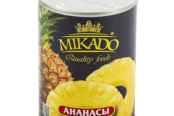  Ананасы Mikado кольцами в сиропе 565 г в интернет-магазине продуктов с Преображенского рынка Apeti.ru