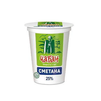 Сметана Чабан 25% 300 г БЗМЖ
