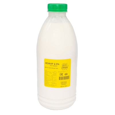 Кефир Продукты Деревни 2,5% 1000 г пл/б БЗМЖ