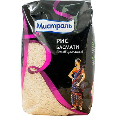 Рис Мистраль Басмати белый ароматный 500 г