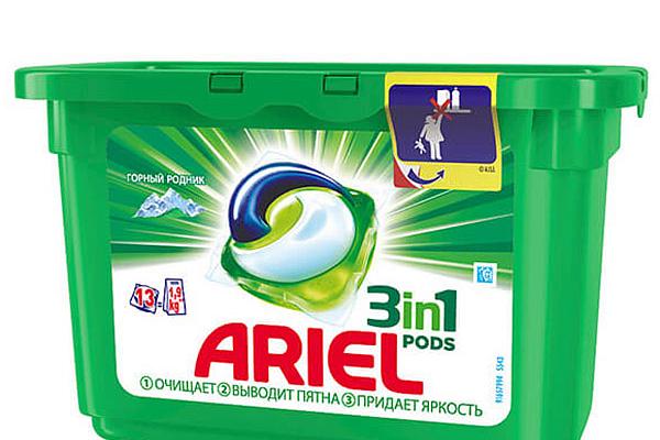  Капсулы для стирки Ariel горный родник 15 шт в интернет-магазине продуктов с Преображенского рынка Apeti.ru