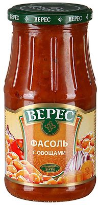 Фасоль "Верес" с овощами 530 г