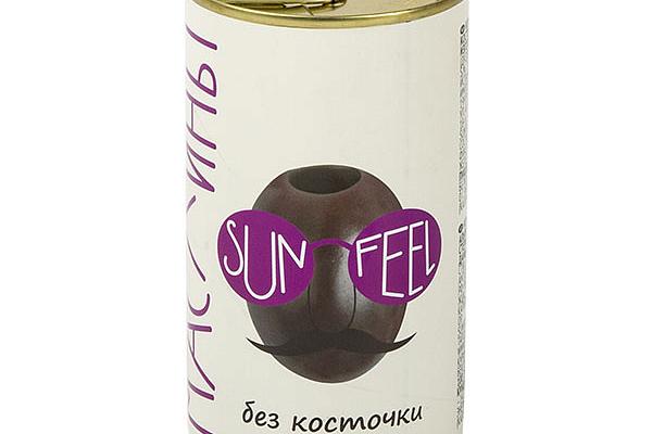  Маслины черные Sunfeel без косточки экстра 370 мл в интернет-магазине продуктов с Преображенского рынка Apeti.ru