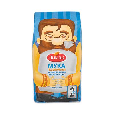  Мука пшеничная Лимак хлебопекарная высший сорт 2 кг в интернет-магазине свежих фермерских продуктов Apeti.ru