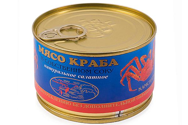  Мясо краба натуральное салатное 240 г в интернет-магазине продуктов с Преображенского рынка Apeti.ru
