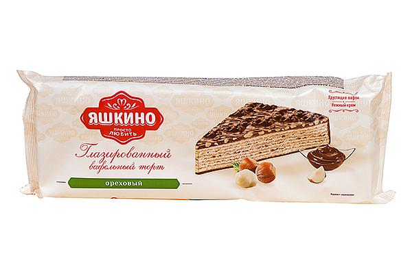  Торт Яшкино вафельный ореховый 250 г в интернет-магазине продуктов с Преображенского рынка Apeti.ru