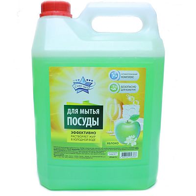 Средство для мытья посуды Семь звезд яблоко 5 л
