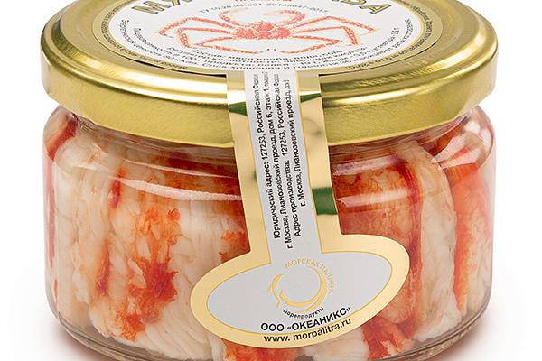  Мясо краба Морская Палитра премиум 230 г в интернет-магазине продуктов с Преображенского рынка Apeti.ru