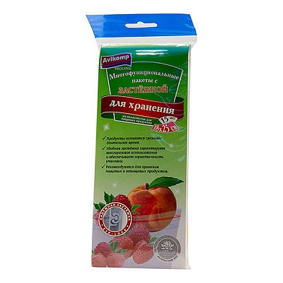 Пакеты для продуктов Avikomp с застежкой zip 18*25 см 15 шт