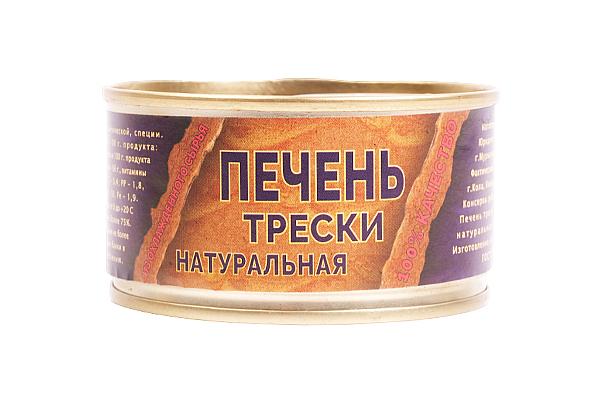 Печень трески Мурманский рыбокомбинат натуральная 120г в интернет-магазине продуктов с Преображенского рынка Apeti.ru