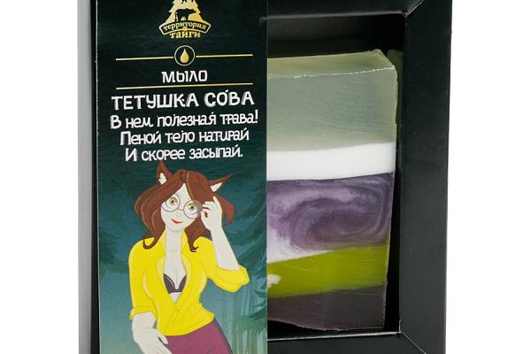  Мыло парфюмированное ТТ "Тетушка сова" 100 гр в интернет-магазине продуктов с Преображенского рынка Apeti.ru