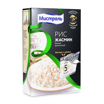 Рис Мистраль Жасмин белый ароматный в пакетиках 5*80 г в Apeti.ru Рис Мистраль Жасмин белый ароматный в пакетиках 5*80 г в интернет-магазине свежих фермерских продуктов Apeti.ru