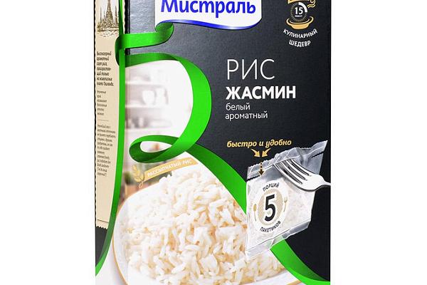  Рис Мистраль Жасмин белый ароматный в пакетиках 5*80 г в интернет-магазине продуктов с Преображенского рынка Apeti.ru