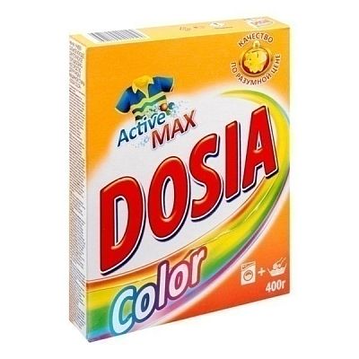 Стиральный порошок Dosia автомат и ручная стирка Active max против пятен Color 400 г