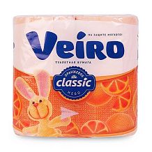 Туалетная бумага Veiro Classic Оранжевое небо двухслойная 4 шт