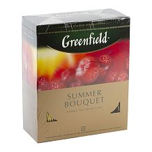 Чай черный Greenfield Summer Bouquet со вкусом и ароматом малины 100 пак