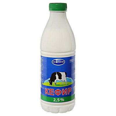 Кефир Экомилк 2,5 % 930 мл БЗМЖ