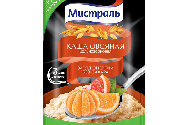  Каша овсяная Мистраль Заряд энергии 40гр в интернет-магазине продуктов с Преображенского рынка Apeti.ru