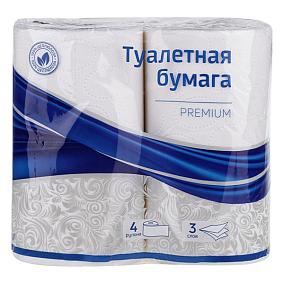  Туалетная бумага OfficeClean Premium трехслойная 4 шт в интернет-магазине свежих фермерских продуктов Apeti.ru