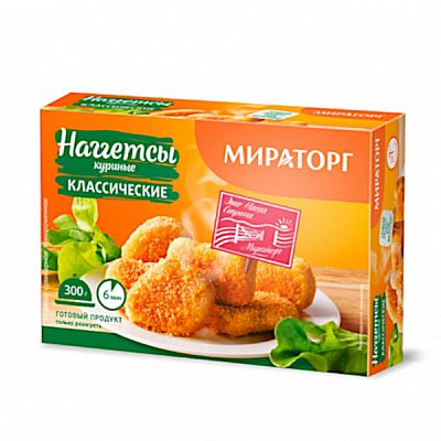 Наггетсы куриные Мираторг Классические 300 г