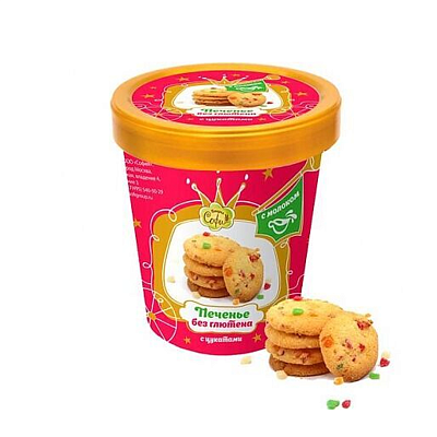 Стаканчик SOFI c печеньками без глютена с цукатами 130 г