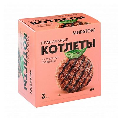 Правильные котлеты Мираторг из рубленой говядины 300 г