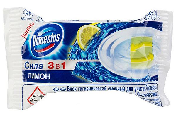  Блок сменный для унитаза Domestos лимон 40 г в интернет-магазине продуктов с Преображенского рынка Apeti.ru