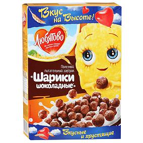  Готовый завтрак Любятово шоколадные шарики 250 г в интернет-магазине свежих фермерских продуктов Apeti.ru