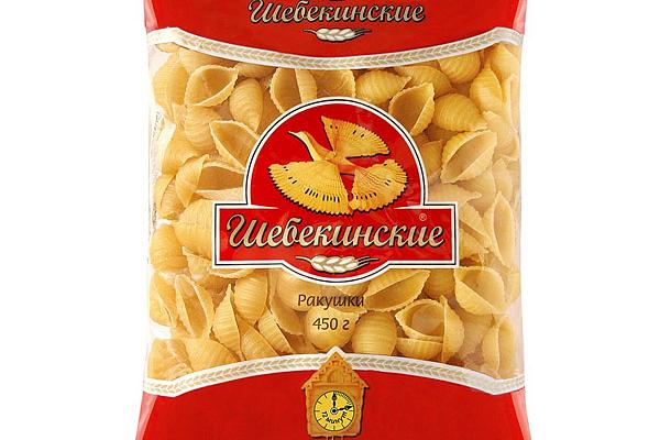 Макаронные изделия Шебекинские ракушки 450 г в интернет-магазине продуктов с Преображенского рынка Apeti.ru