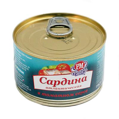  Сардина атлантическая "Рыбное меню" в томатном соусе 230 г в интернет-магазине свежих фермерских продуктов Apeti.ru