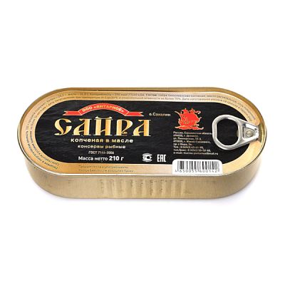Сайра копченая в масле "Янтарное" 210 г