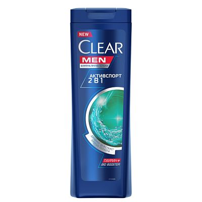 Шампунь Clear Men 2в1 Актив Спорт 400мл