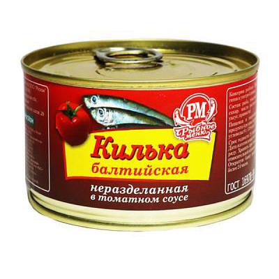 Килька балтийская "Рыбное меню" в томатном соусе 230 г в Apeti.ru Килька балтийская "Рыбное меню" в томатном соусе 230 г в интернет-магазине свежих фермерских продуктов Apeti.ru