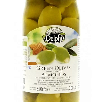  Оливки Delphi с Миндалем 350 г в интернет-магазине свежих фермерских продуктов Apeti.ru
