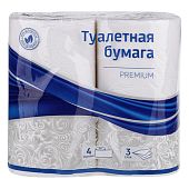 Туалетная бумага OfficeClean Premium трехслойная 4 шт