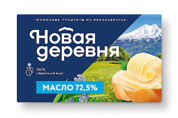  Масло сладко-сливочное несоленое Новая Деревня 72,5% 180 г БЗМЖ в интернет-магазине продуктов с Преображенского рынка Apeti.ru