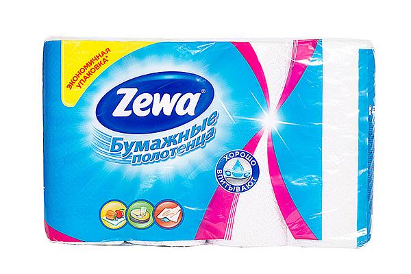  Полотенца бумажные Zewa Premium двухслойные 4 шт в интернет-магазине продуктов с Преображенского рынка Apeti.ru