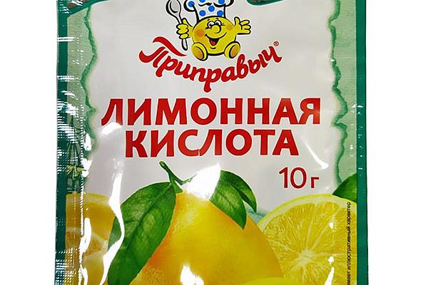  Лимонная кислота Приправыч 10 г в интернет-магазине продуктов с Преображенского рынка Apeti.ru