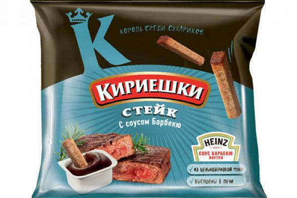  Сухарики Кириешки стейк с соусом барбекю 60 г в интернет-магазине продуктов с Преображенского рынка Apeti.ru