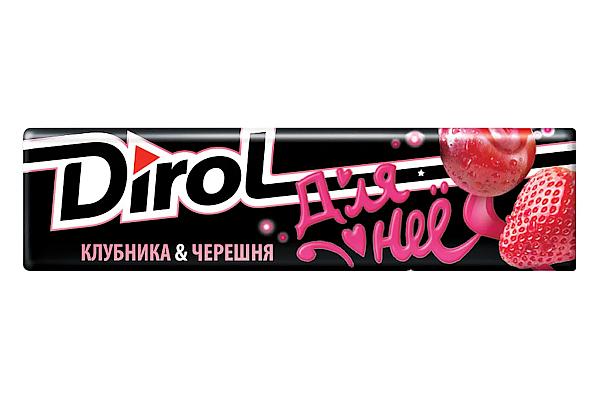  Жевательная резинка Dirol клубника и черешня 13,6 г в интернет-магазине продуктов с Преображенского рынка Apeti.ru