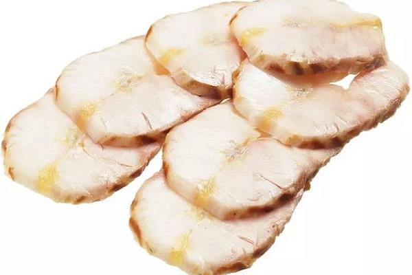  Осетр горячего копчения нарезка ломтиками 200 г в интернет-магазине продуктов с Преображенского рынка Apeti.ru
