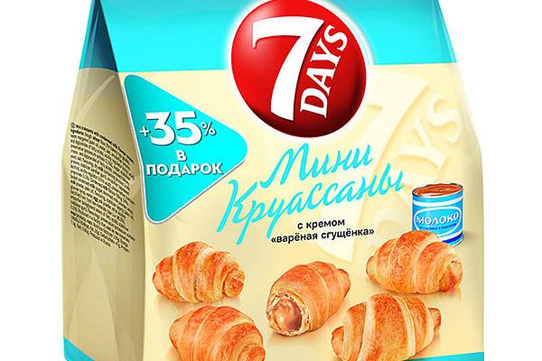  Круассаны мини вареная сгущенка 7 Days, 300 г в интернет-магазине продуктов с Преображенского рынка Apeti.ru