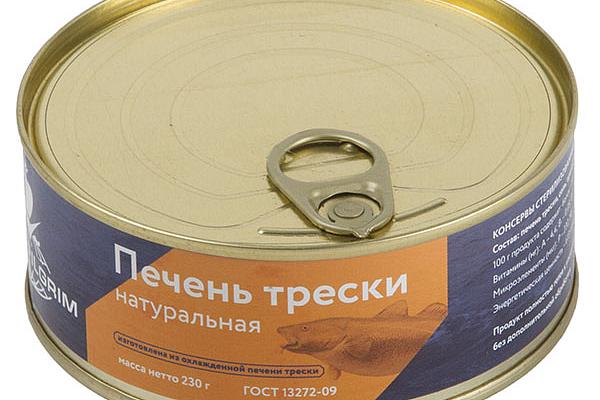  Печень трески Nord Piligrim натуральная 230 г в интернет-магазине продуктов с Преображенского рынка Apeti.ru