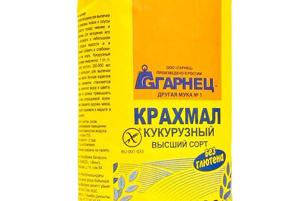  Крахмал кукурузный Гарнец высший сорт 400 г в интернет-магазине продуктов с Преображенского рынка Apeti.ru