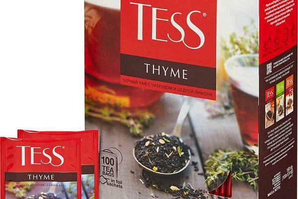  Чай черный Tess Thyme с чабрецом и цедрой лимона 100 шт х1,5 г в интернет-магазине продуктов с Преображенского рынка Apeti.ru