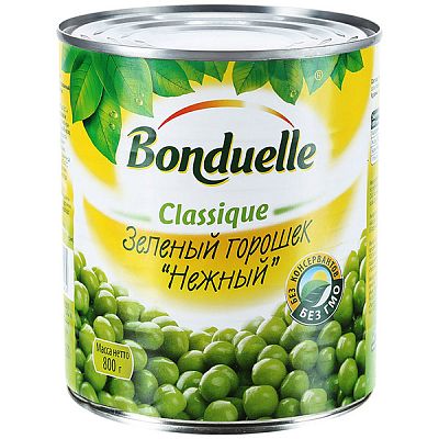 Горошек Bonduelle зеленый нежный 800 г