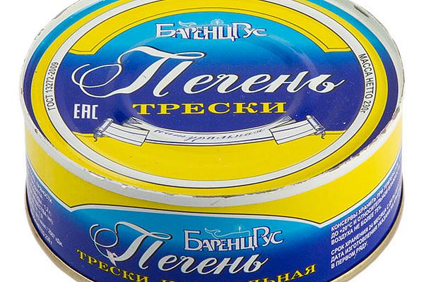  Печень трески "БаренцРус" натуральная 230 г в интернет-магазине продуктов с Преображенского рынка Apeti.ru