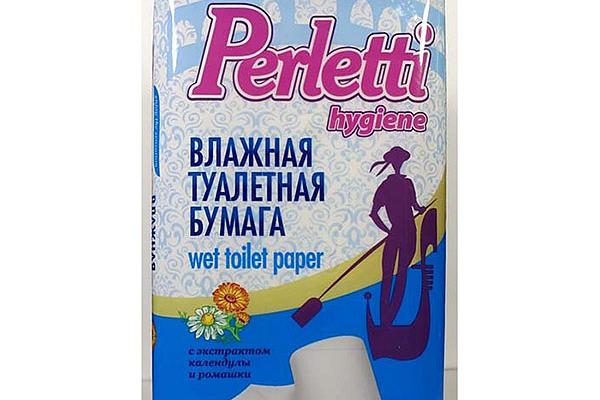  Туалетная бумага влажная Perletti, 80 шт в интернет-магазине продуктов с Преображенского рынка Apeti.ru