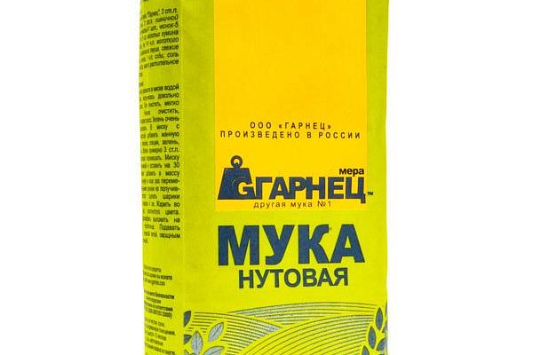  Мука нутовая Гарнец 500 г в интернет-магазине продуктов с Преображенского рынка Apeti.ru